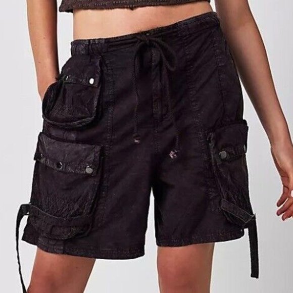 Free People Moon Bay Parachute Cargo Shorts - Picture 2 of 3
